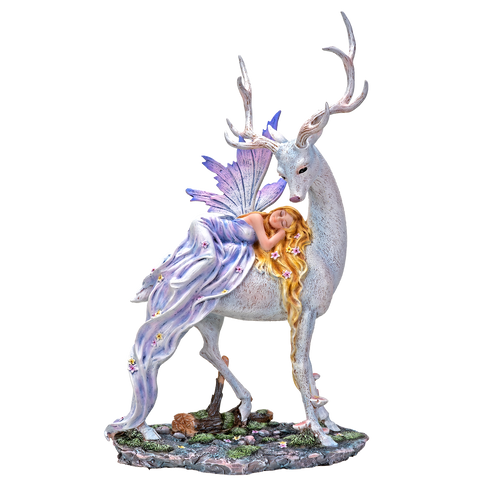 SLEEPING FAIRY ON DEER C/4
