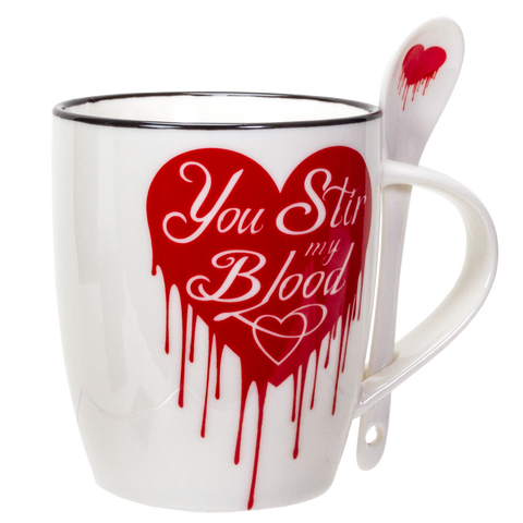 YOU STIR MY BLOOD MUG & SPOON SET C/36/24