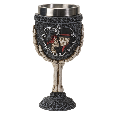 SKELETON COUPLE GOBLET C/24