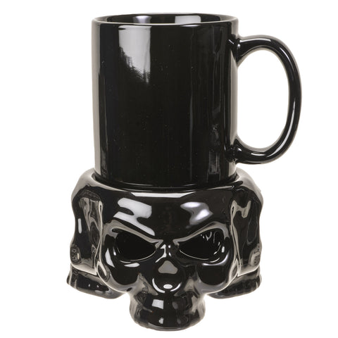 SKULL TEA LIGHT MUG WARMER W/MUG C/16