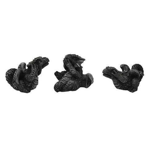 NO EVIL COLOR DRAGONS SET OF 3, C/16