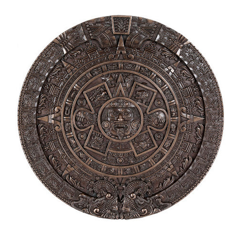 AZTEC CALENDAR PLAQUE BZ, C/6