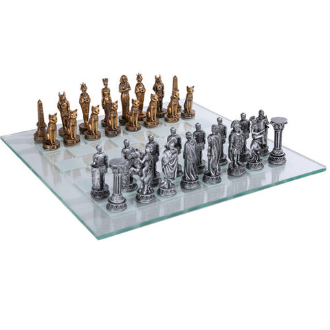 EGYPTIAN VS ROMAN CHESS SET, C/4