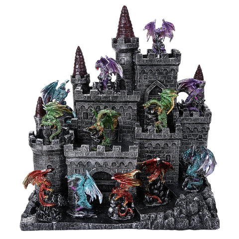 12 PC DRAGON SET W/CASTLE, C/2