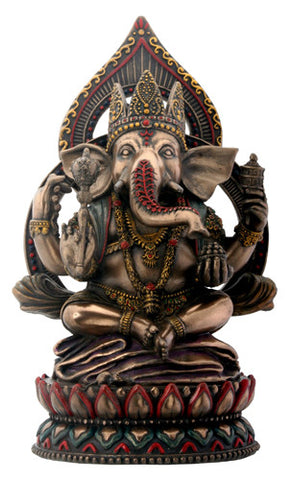 SEATED GANESHA ON LOTUS C/8