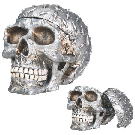 DIAMOND PLATE SKULL BOX C/24