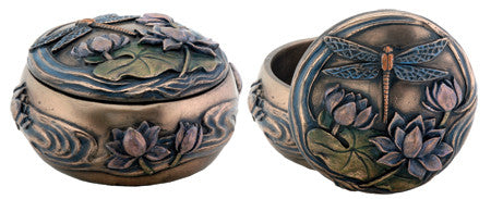 ^ ART NOUVEAU DRAGONFLY BOX, C/24