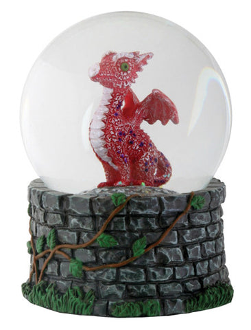 RED BABY DRAGON WATER GLOBE (65MM), C/24