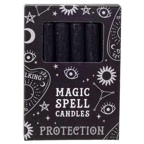 PACK OF 12 BLACK PROTECTION SPELL CANDLES  C/96