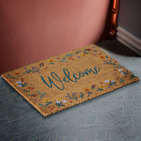 WELCOME FLORAL DOORMAT C/10