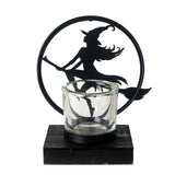 WITCH BY MOONLIGHT TEA LIGHT HOLDER C/24