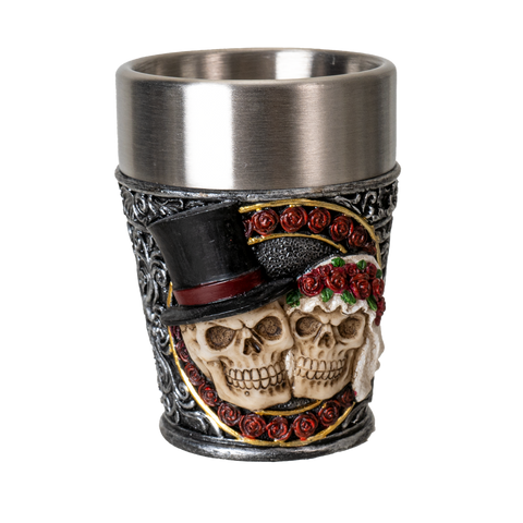 LOVE NEVER DIES SHOT GLASS C/96