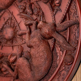 HARES PLAQUE WOODEN C/6