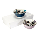 FLW 2PC MED BOWL SET IMPERIAL HOTEL PEACOCK 6"D