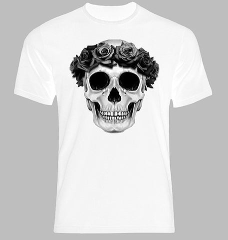 Flower Skull White T-Shirt