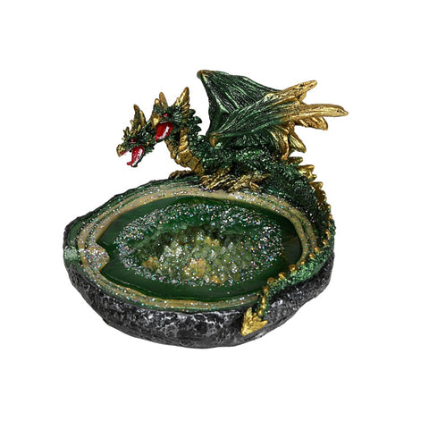 GREEN DOUBLE DRAGON ASHTRAY C/24