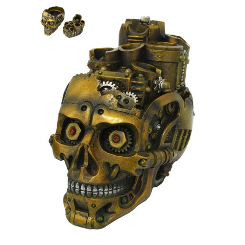 DISC-STEAMPUNK SKULL HOLDER C/12 MINIMUM OF 2