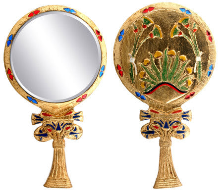 EGYPTIAN FLORAL HAND MIRROR, CC/16