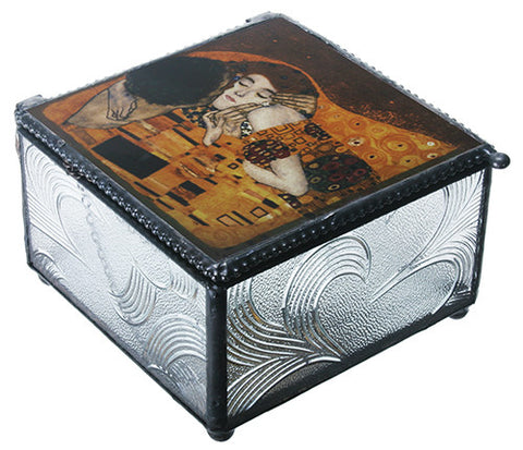 KLIMT - THE KISS ART GLASS BOX, C/36