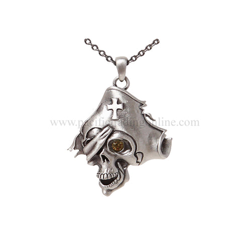 DISC-PIRATE SKULL NECKLACE C/60